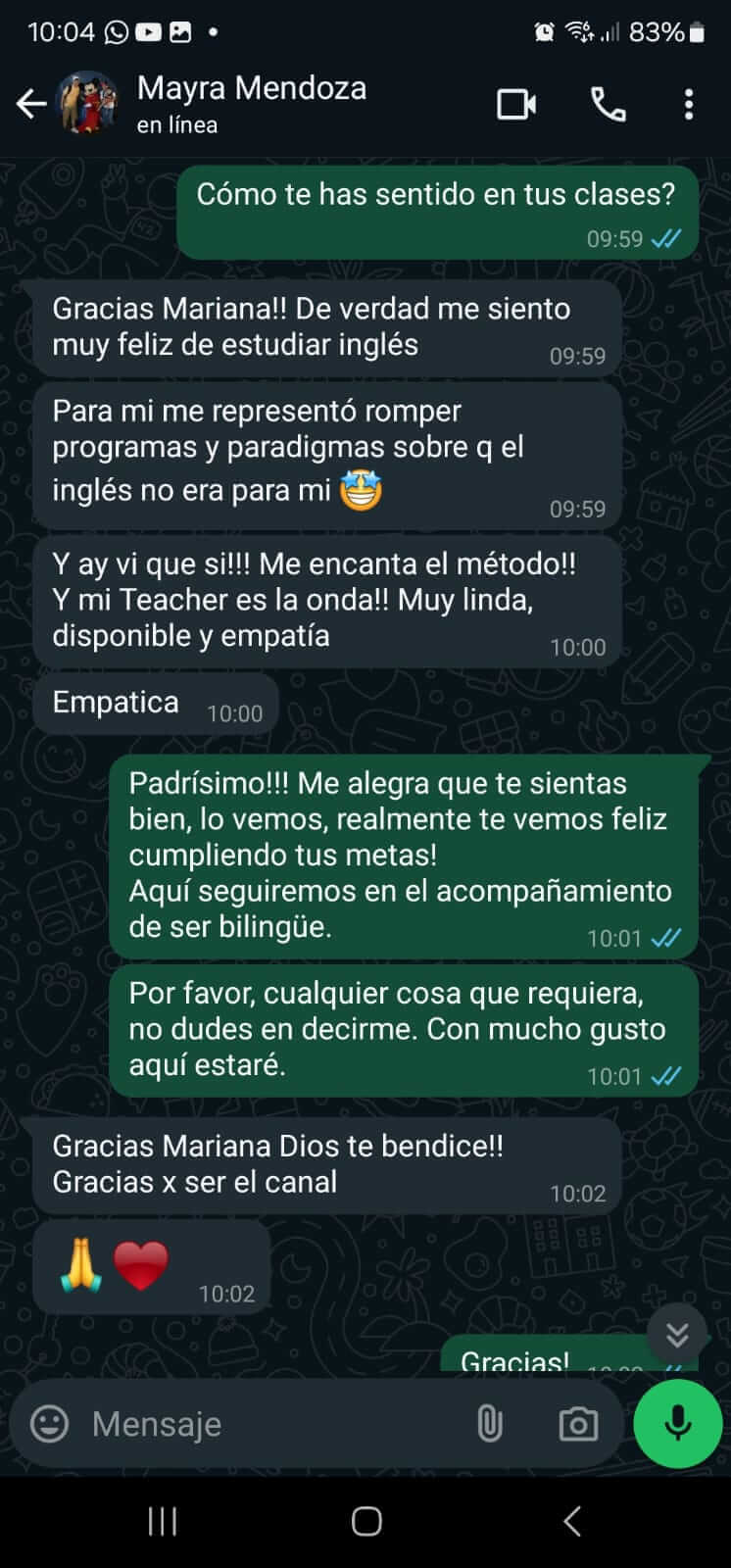 Testimonio estudiante
